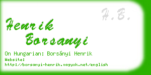 henrik borsanyi business card